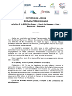 Motion Des Landes Déclaration Commune Relative À La LGV SEA - 23022018 - Sig...