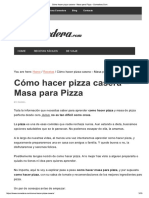 Cómo Hacer Pizza Casera - Masa Para Pizza - Comedera