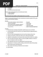 Titration Lab Instruction Sheet