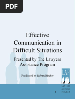 Effective Communication in Difficult Situations