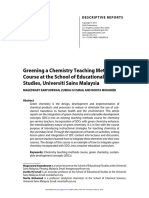 Greening A Chemistry Teaching Methods Course at The School of Educational Studies, Universiti Sains Malaysia