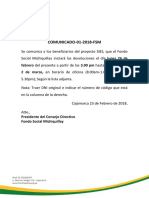 Comunicado 01 2018 FSM