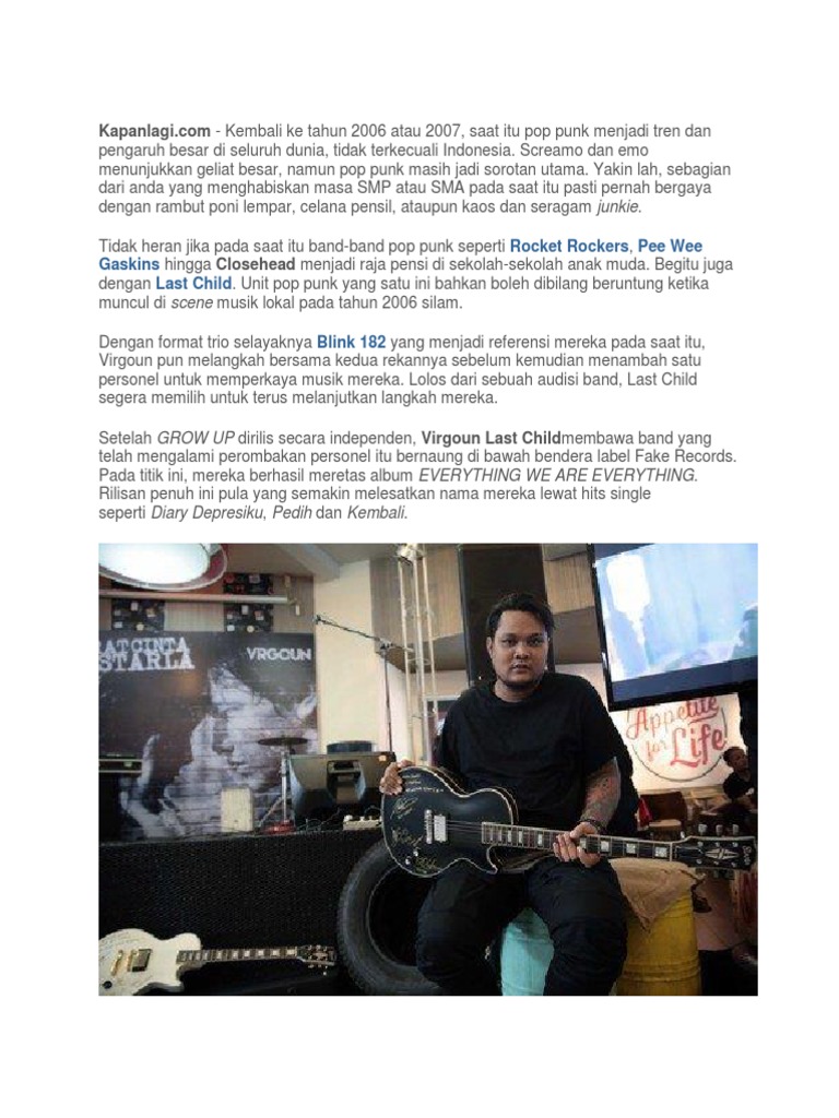 Last Child Diary Depresiku Chord Chord Walls