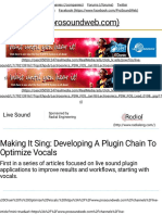 Making It Sing: Developing A Plugin Chain To Optimize Vocals
