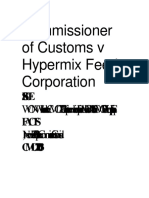 Commissioner of Customs V Hypermix Feeds Corporation: Issue Facts CMO 27-2003