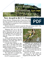 Apirl 2008 Kapiti Mana, Royal Forest and Bird Protecton Society Newsletter