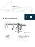 Crossword About Movies Lesson