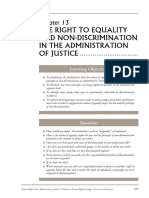 The Right To Equality and Non-Discrimination in The Administration of Justice