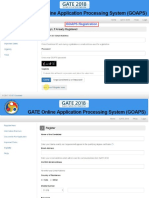 Step by Step Filled Up of GATE2018 Application PDF
