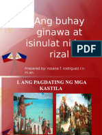 Ang Buhay Ginawa at Isinulat Ni Jose Rizal