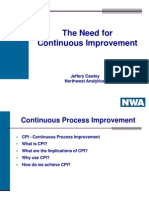 IFT2003-The Need for Continuous Improvement