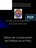 Zoo Expoclase, Status de Conserv. de Anfibios Perú