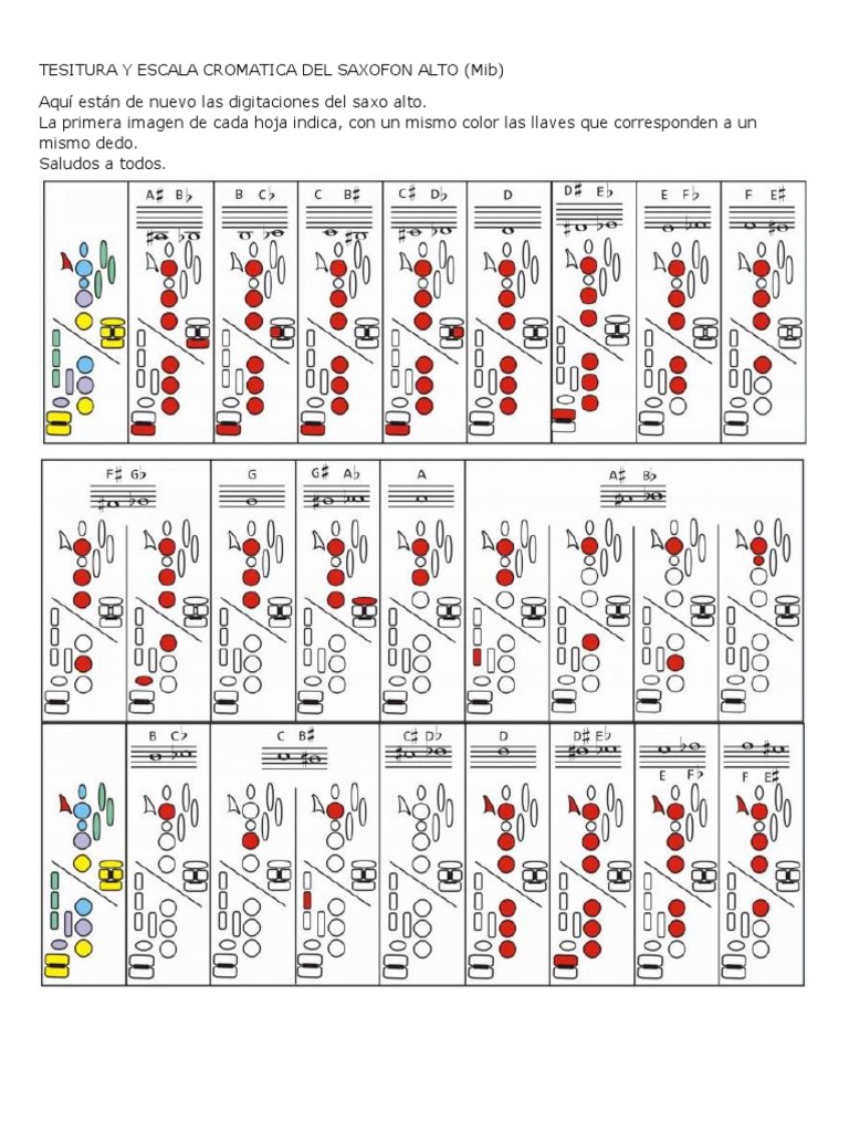 Escala Cromatica Sax Alto