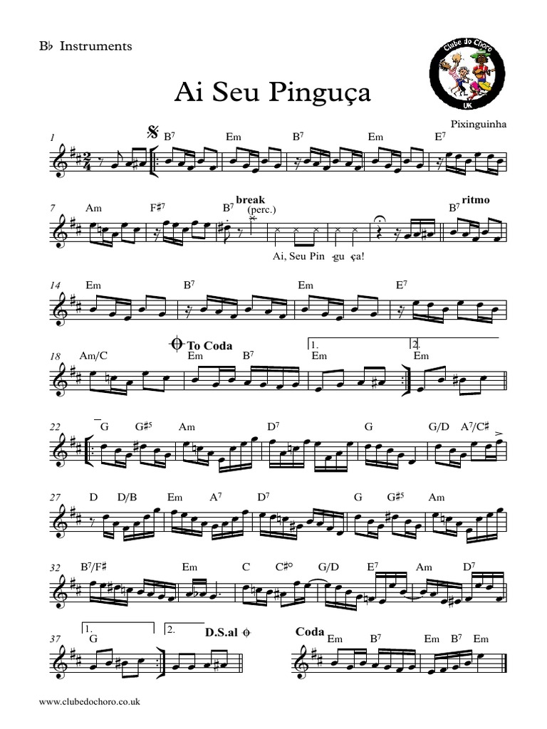 Ai, Seu Pinguca - BB Instruments | PDF