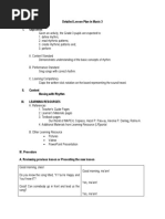 Grade 4 Music Lesson Plan: Notes & Rests | PDF | Rhythm | Behavior ...