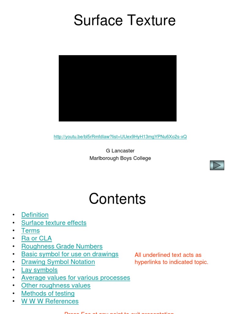 Understanding Surface Texture Concepts | PDF | Surface Roughness ...
