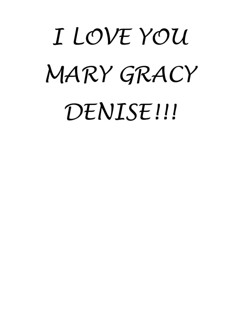 I Love You | PDF