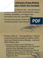 Kedudukan Istimewa Orang Melayu Dan Bumiputera Sabah Dan Sarawak