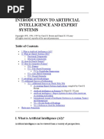 Introduction To Artificial Intelligence and Expert Systems