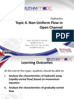 Hydraulics Topic 4 Non-Uniform Flow in Open Channel PDF