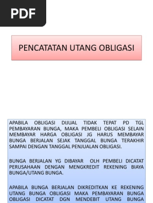 Pencatatan Utang Obligasi
