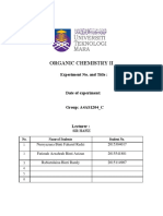 Organic Chemistry Ii: Experiment No. and Title