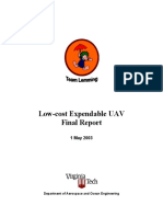 Low-Cost Expendable UAV Final Report: Department of Aerospace and Ocean Engineering