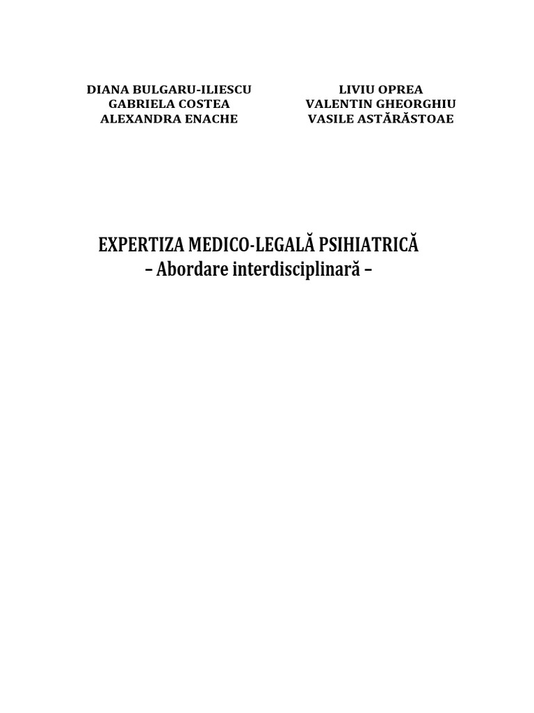 Expertiza Medico Legala Psihiatrica Pdf