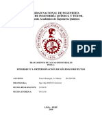 Determinación de Sólidos Disueltos