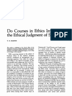 Do Courses in Ethics The Ethical of Students?: Improve (Udgment