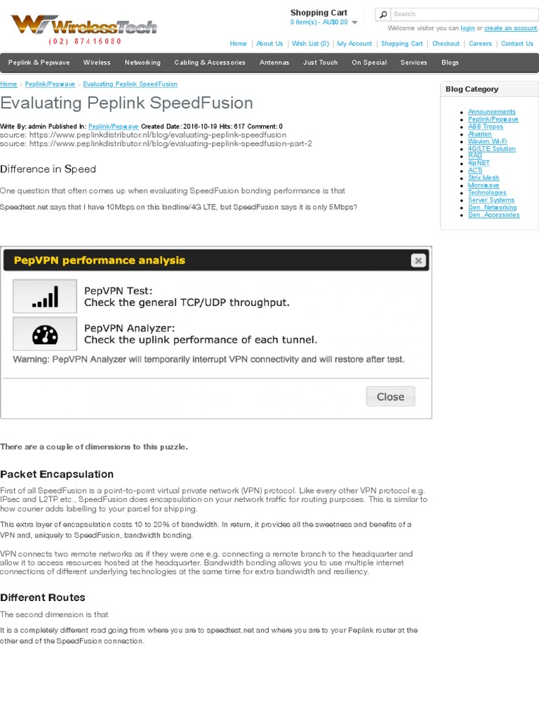 Evaluating Peplink SpeedFusion | PDF | 4 G | Transmission Control Protocol