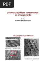 Deformação plástica e mecanismos de endurecimento