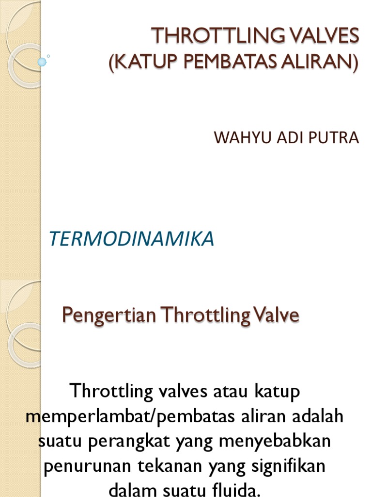 Throttling Valves PDF