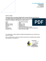 Dear Sir or Madam Through This Letter, We Are From The Asphalt Mining Company in The Buton Islands, Indonesia. Our Company Name PT Wara Kirana Bakti