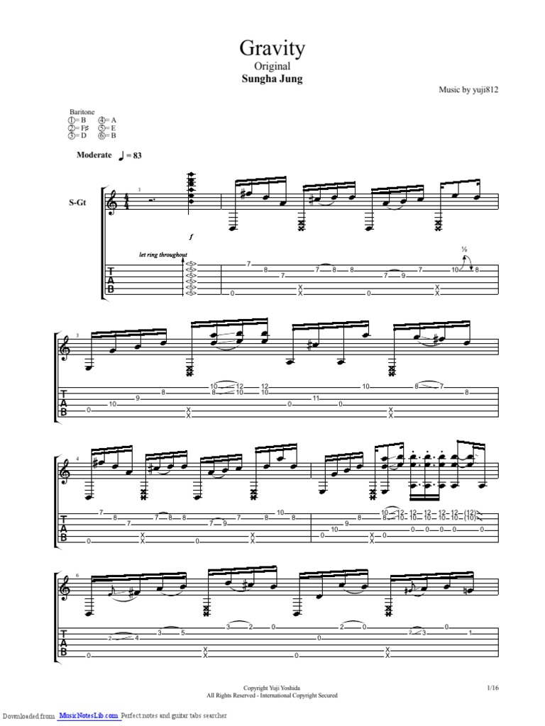 Sungha Jung Gravity | PDF, image size:768x1024