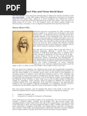Albert Pike and Three World Wars