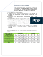 Ejercicio 1: Plan Maestro de La Producción (MPS)