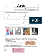 Avaliação Diagnostica de Arte 6º Ano