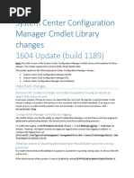 Configuration Manager Cmdlet Library Release Notes - 1604 (Update)