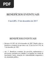 LEI DE BENEFÍCIOS EVENTUAIS