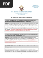 Schiff Minority Memo and Nunes Majority Response