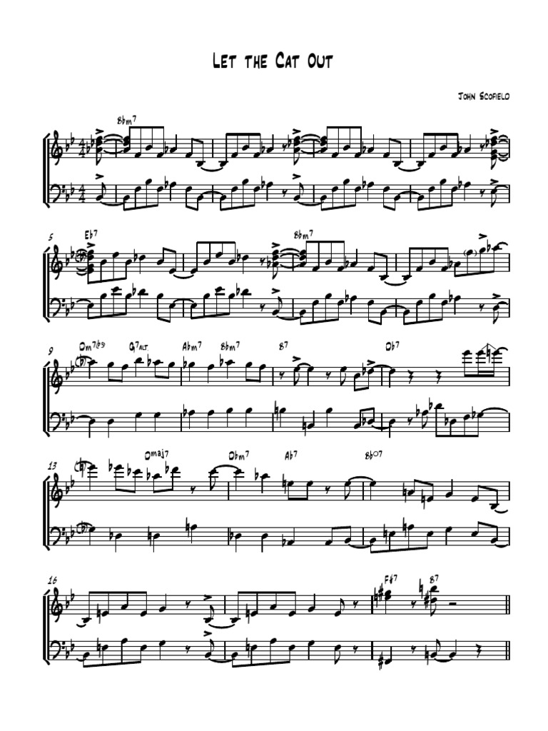 Let The Cat Out John Scofield, Lead Sheet PDF PDF