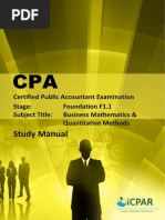 Cpa f1.1 - Business Mathematics & Quantitative Methods - Study Manual