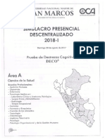 Simulacro Presencial - San Marcos 2018-I Area A PDF