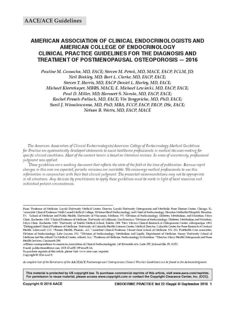 Postmenopausal OSTEOPOROSIS Guidelines | PDF | Osteoporosis | Medical ...