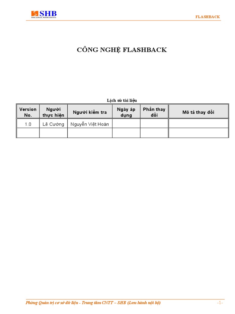 Huong Dan Oracle Flashback | PDF