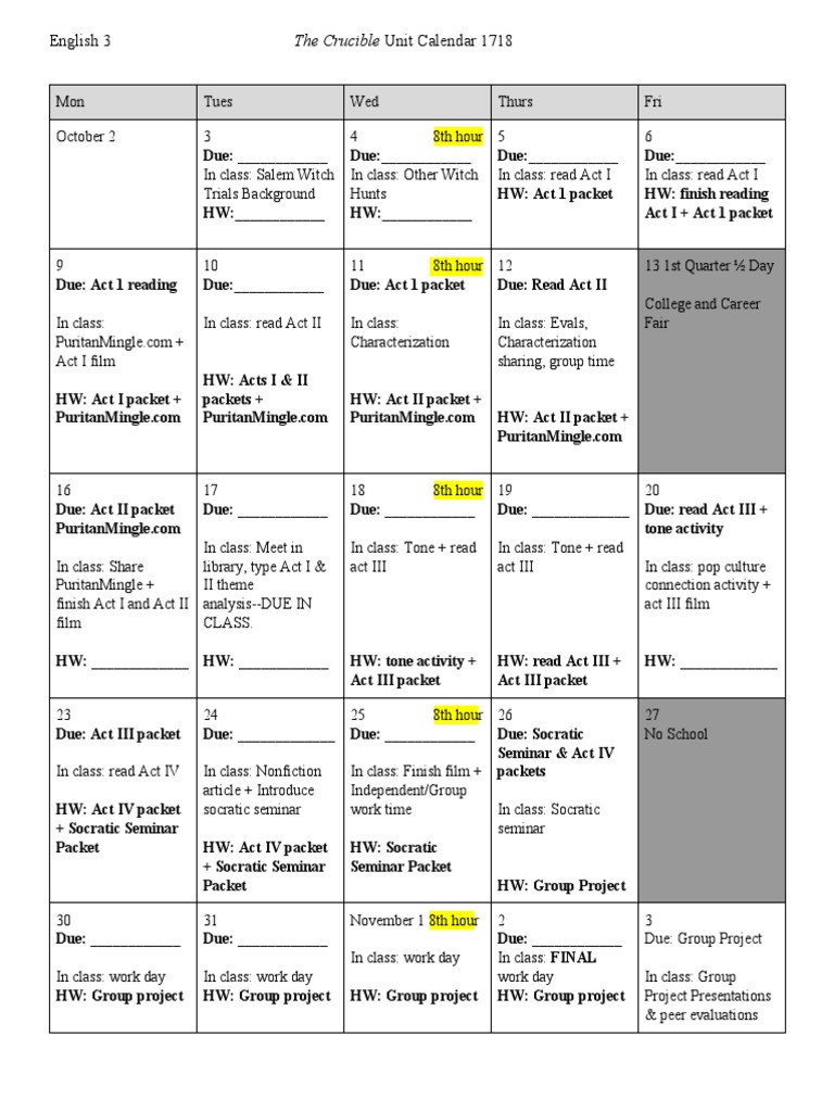 Kohl Calendar Student PDF