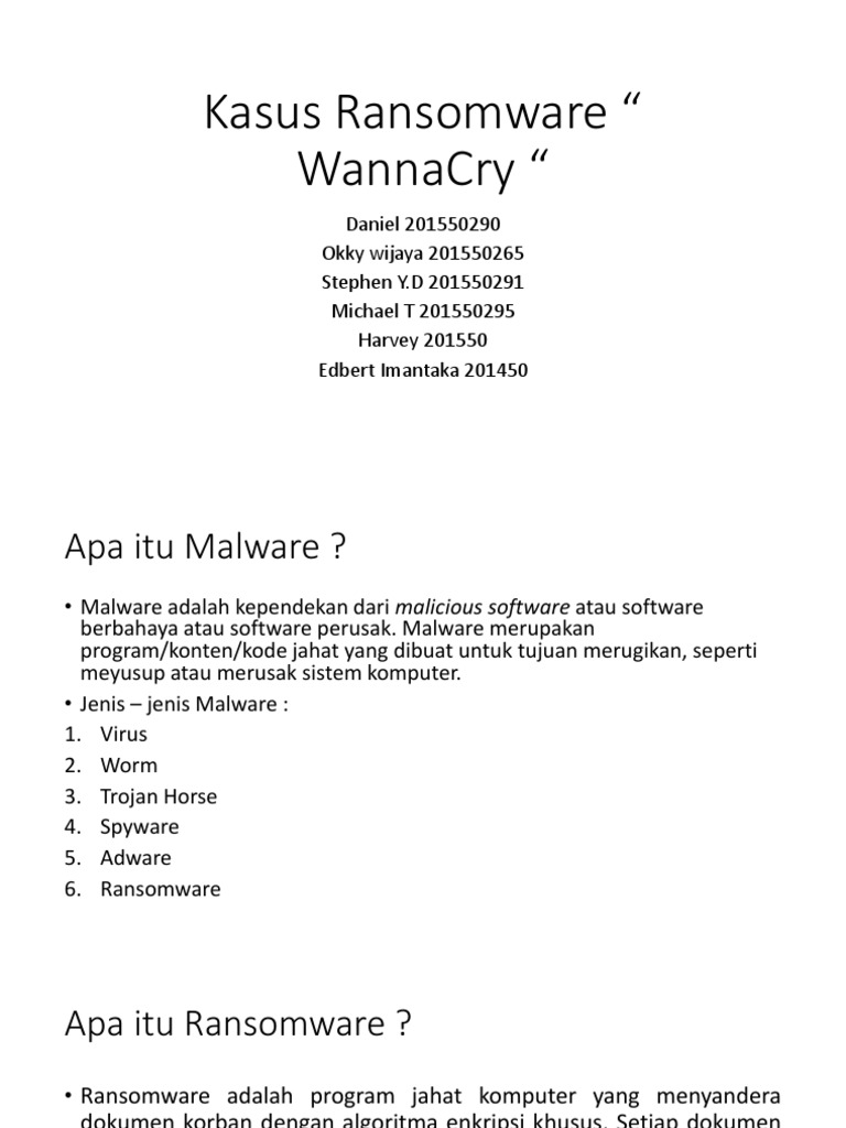 Kasus Ransomware WannaCry Terbesar | PDF | Komputer