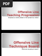 Offensive Line Teaching Progression: Emphasis On Skills Utilized in The Spread Gun Attack