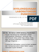 Penyelenggaraan Laboratorium Puskesmas